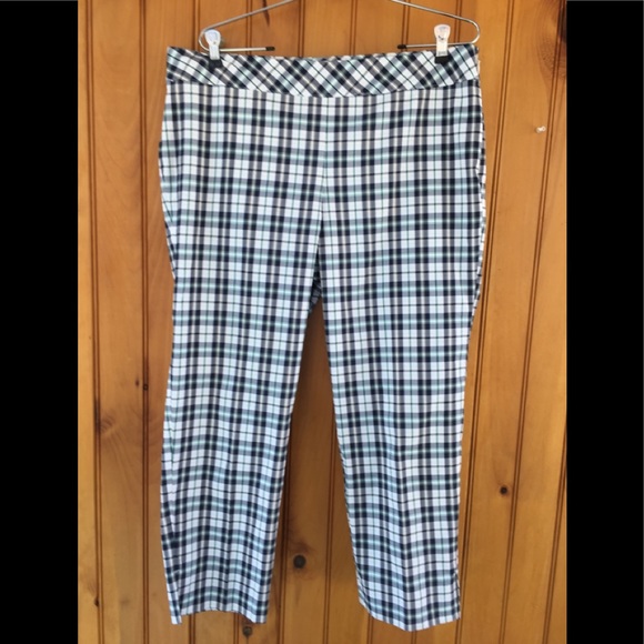 blue plaid golf pants